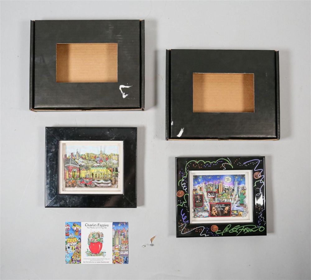 Lot 196: 2 Charles Fazzino 3-D Silkscreen Serigraphs
