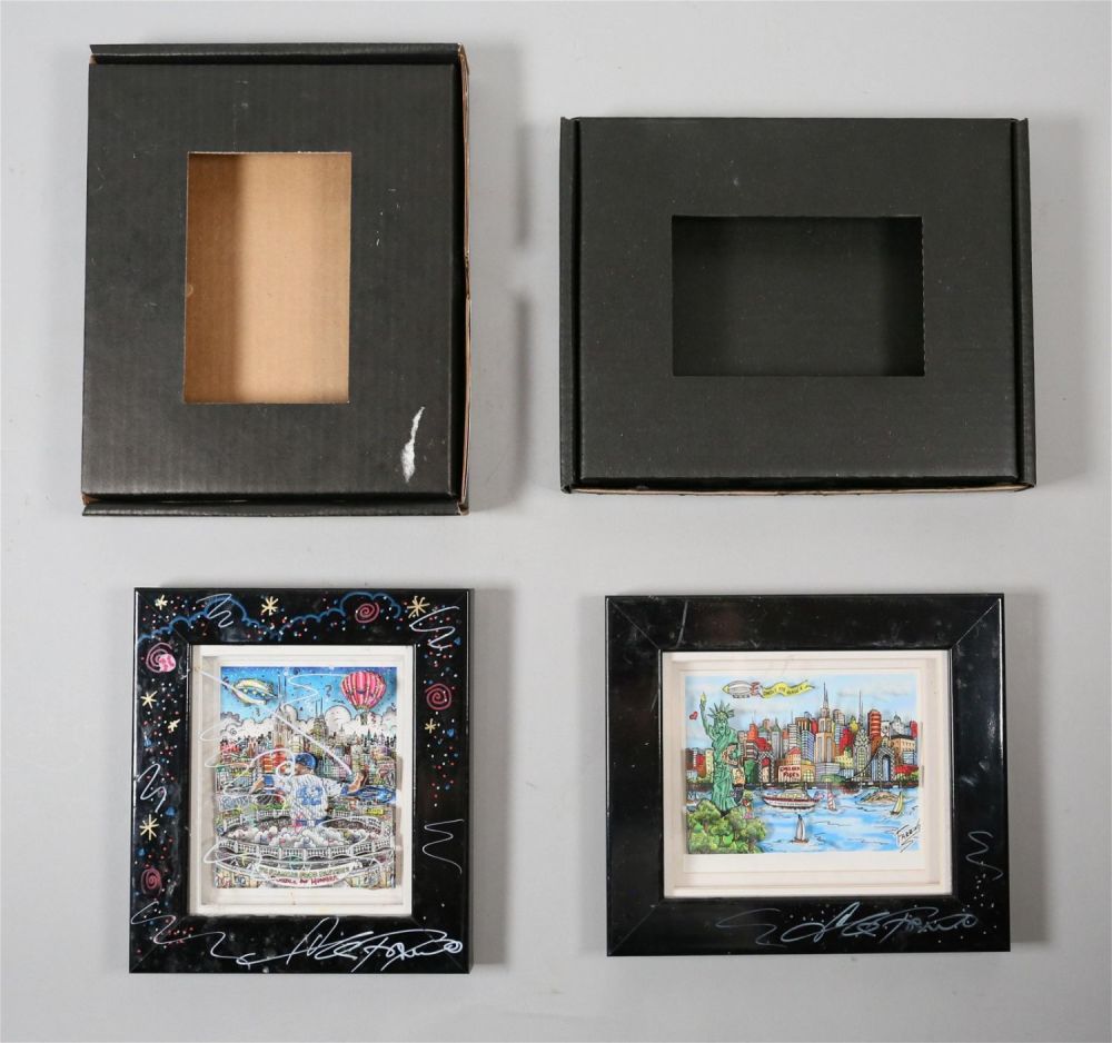 Lot 197: 2 Charles Fazzino 3-D Silkscreen Serigraphs