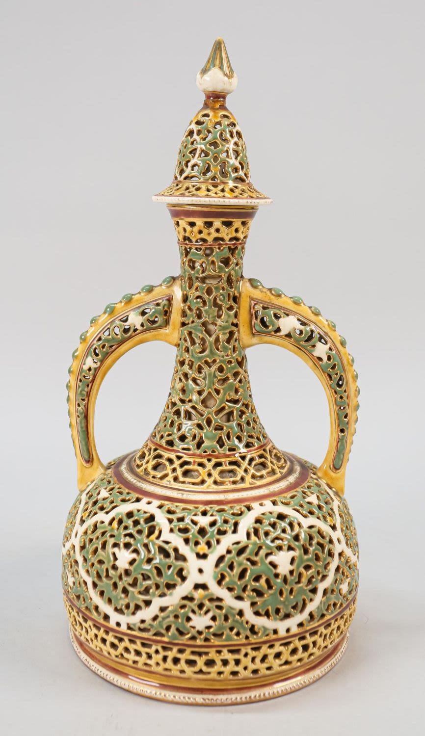 Lot 211: Tade Sikorski for Zsolnay Porcelain Decanter