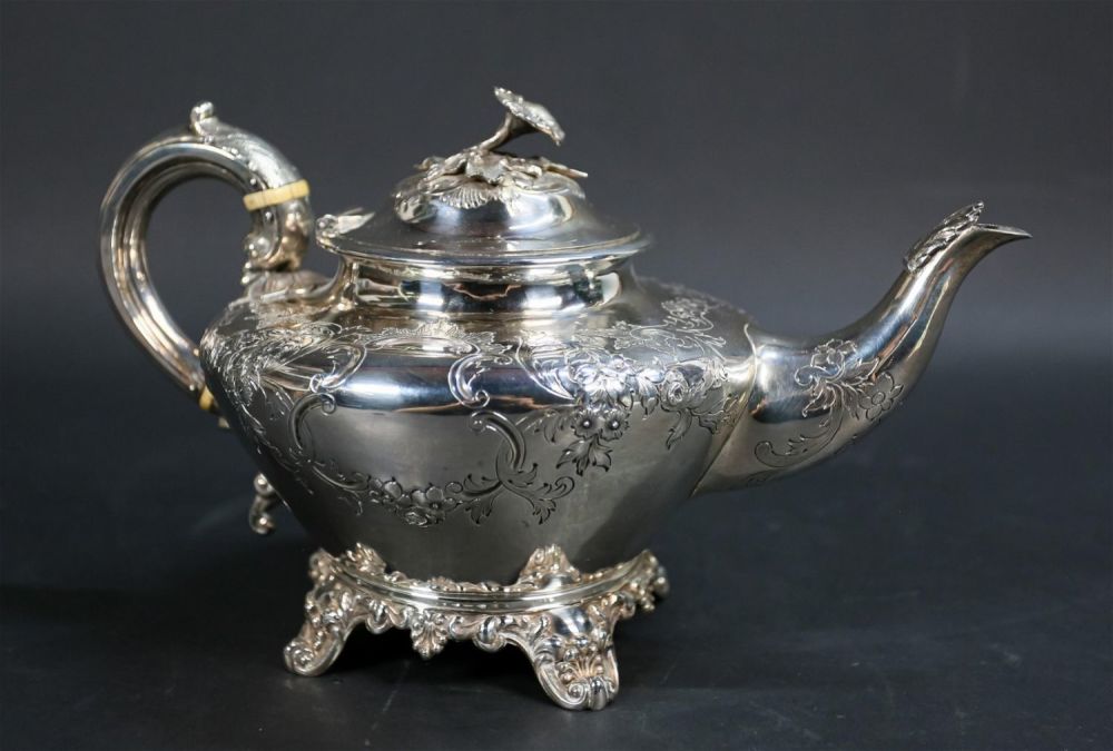 Lot 242: William Robert Smily English Sterling Teapot