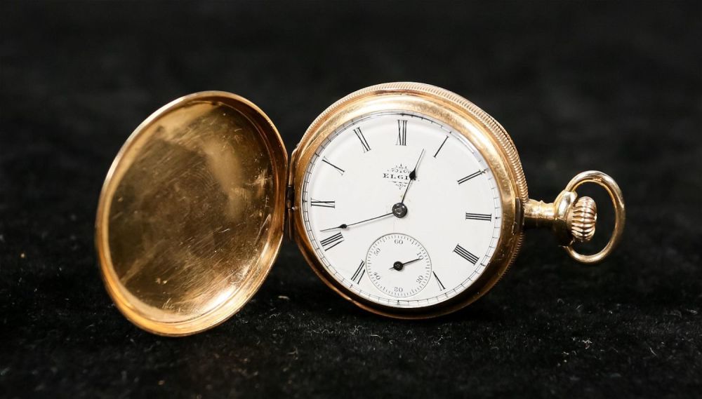 Lot 251: Elgin 14k Gold Pocket Watch