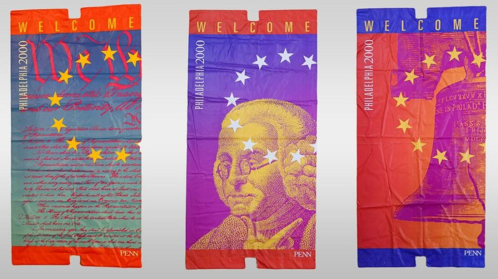Lot 264: 3 Philadelphia Millennium Street Banners