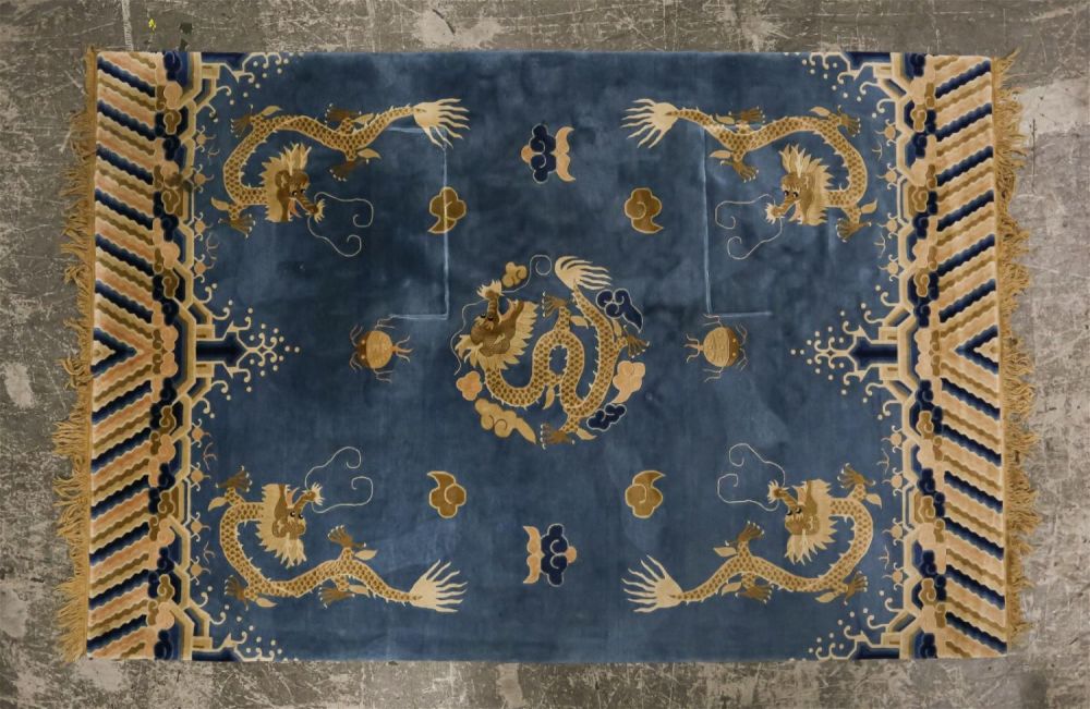 Lot 296: Chinese Dragon Rug