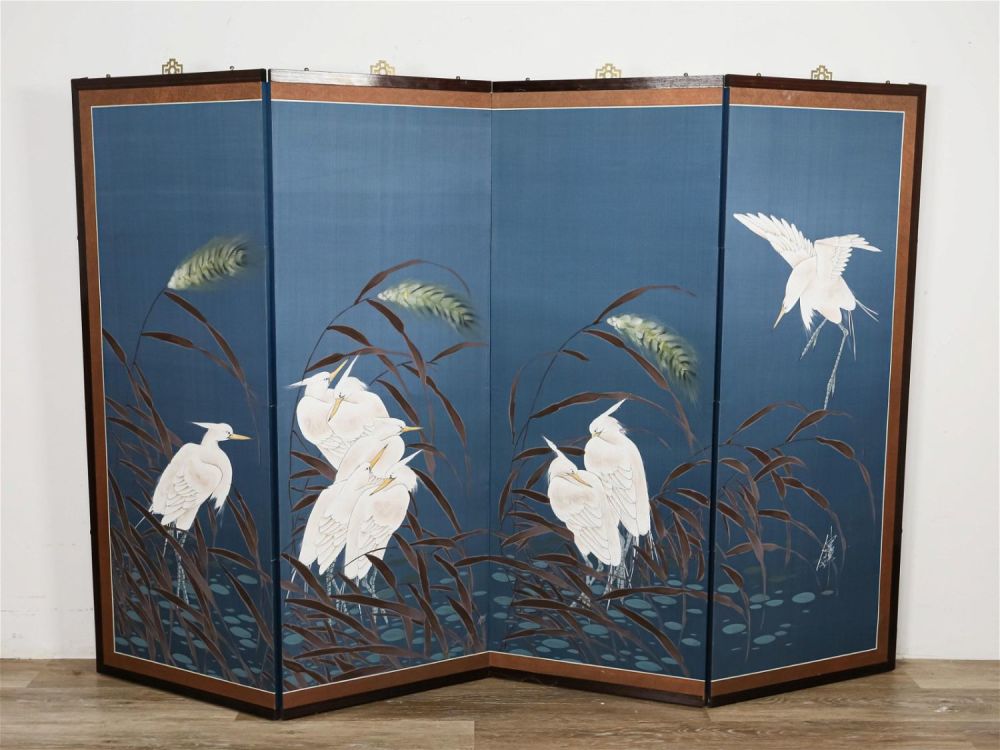 Lot 308: Chinese Four Panel Screen