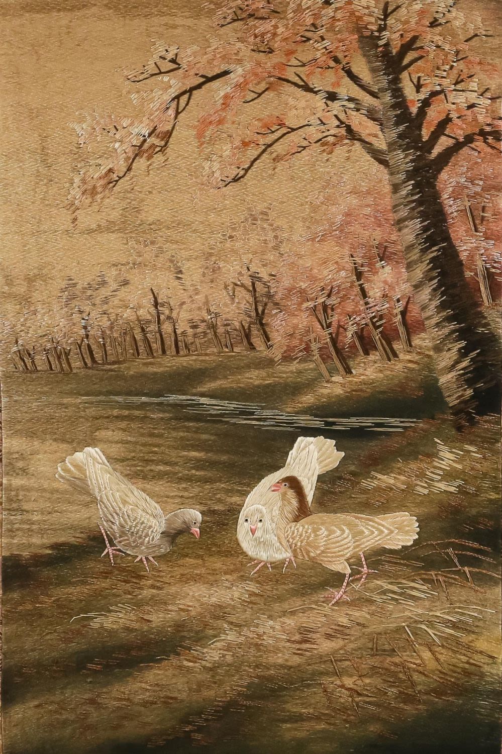 Lot 314: Landscape Embroidery Tapestry