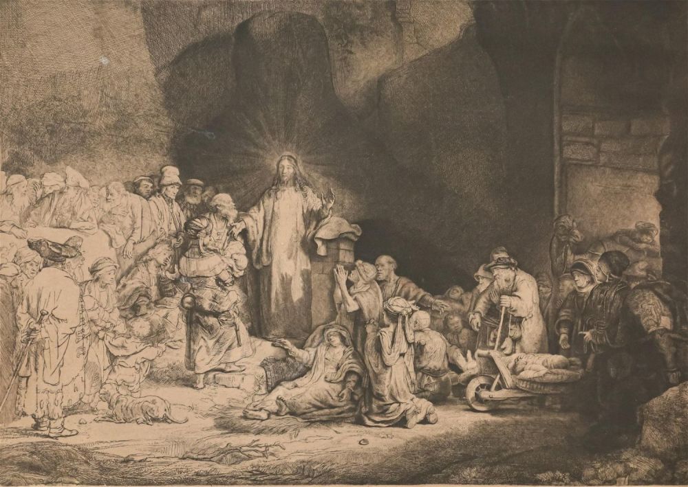 Lot 321: After Rembrandt Christ Healing the Sick