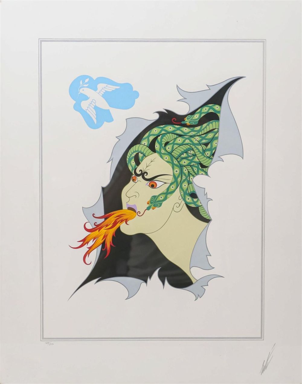 Lot 359: Erte Serigraph Anger