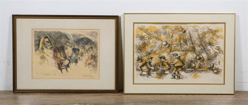 Lot 362: 2 Chaim Gross Lithographs