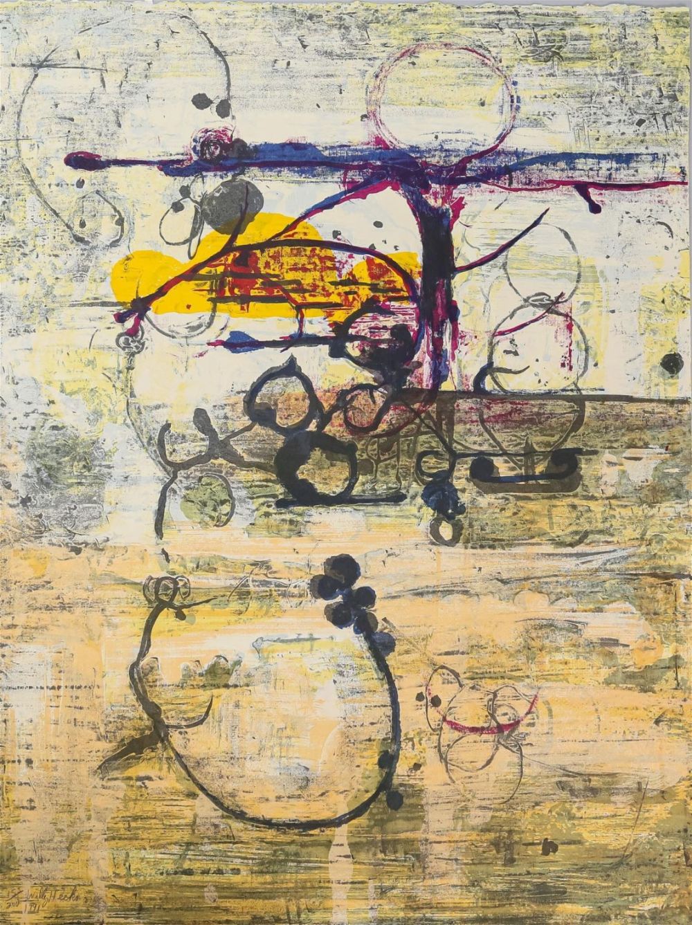 Lot 367: Willy Heeks Lithograph Relic