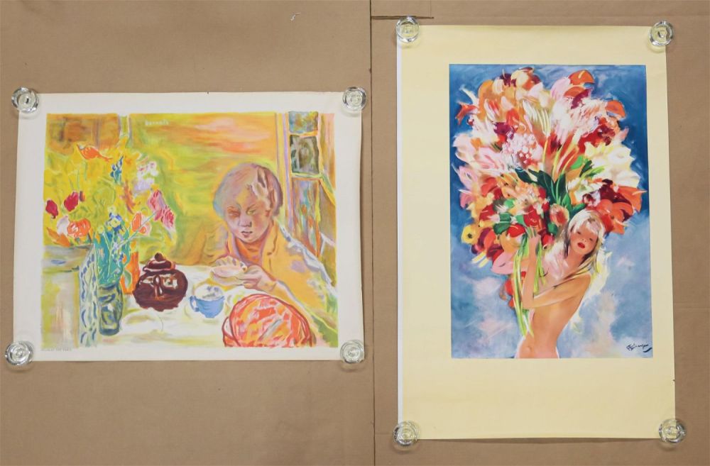 Lot 370: 2 Floral Prints