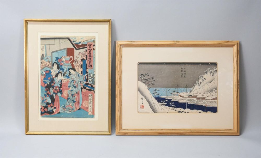 Lot 389: 2 Japanese Woodblock Prints