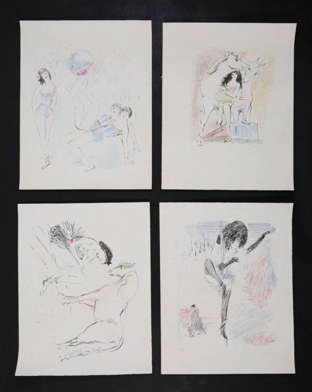Lot 401: 4 Marcel Vertes Lithographs Le Cirque