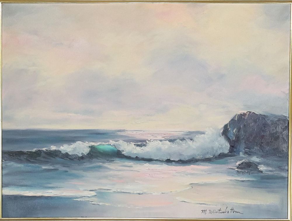Lot 408: Oil on Canvas Seascape