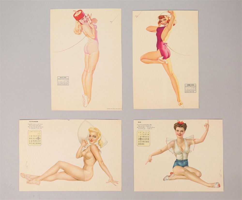 Lot 411: 4 Alberto Vargas & George Petty Pin Up Prints