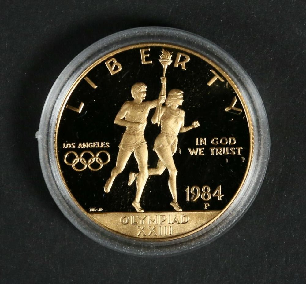 Lot 179: 1984 Olympic Gold Ten Dollar Coin Proof