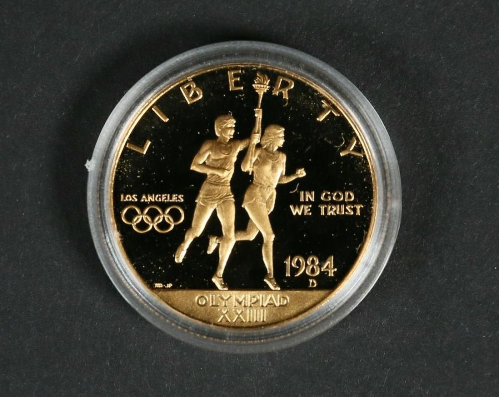 Lot 180: 1984 Olympic Gold Ten Dollar Coin Proof