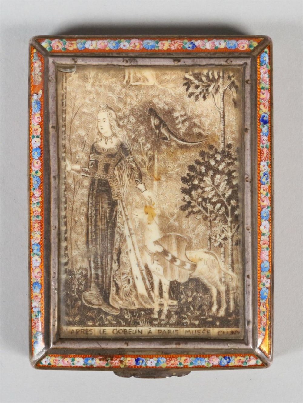 Lot 182: Austrian Silver & Enamel Card Case