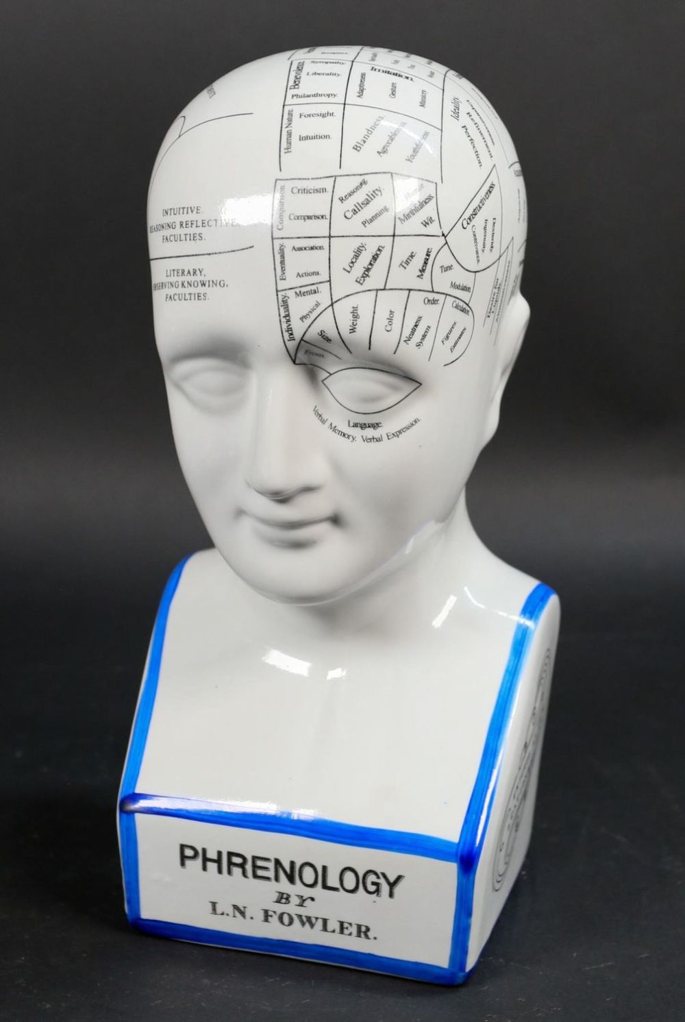 Lot 203: L.N. Fowler Phrenology Head Ludgate Circus