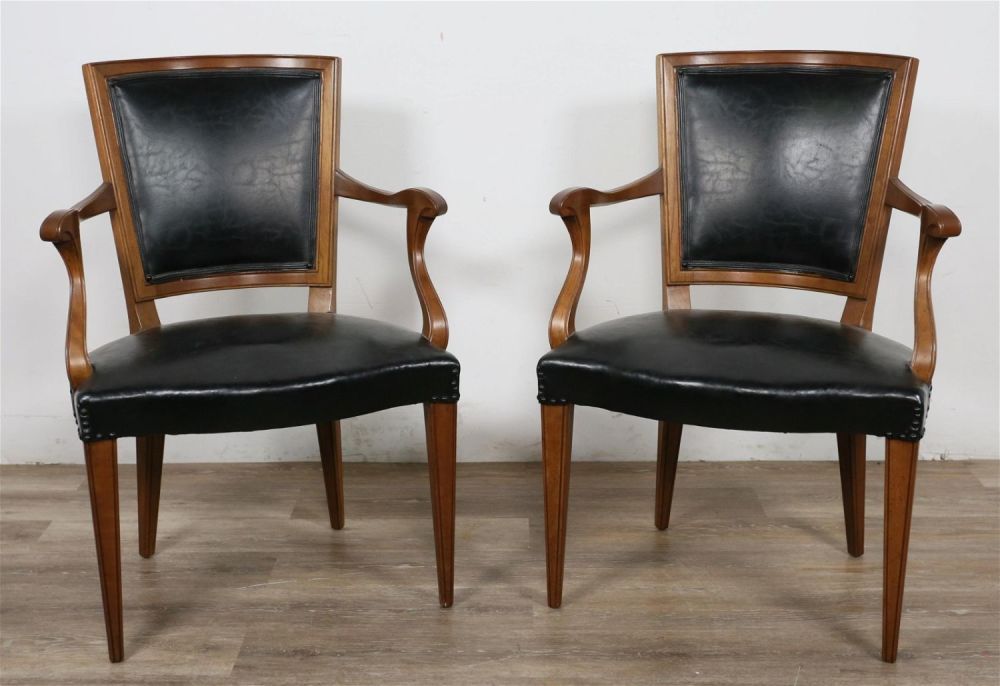 Lot 211: Pair of English Library Style Chairs