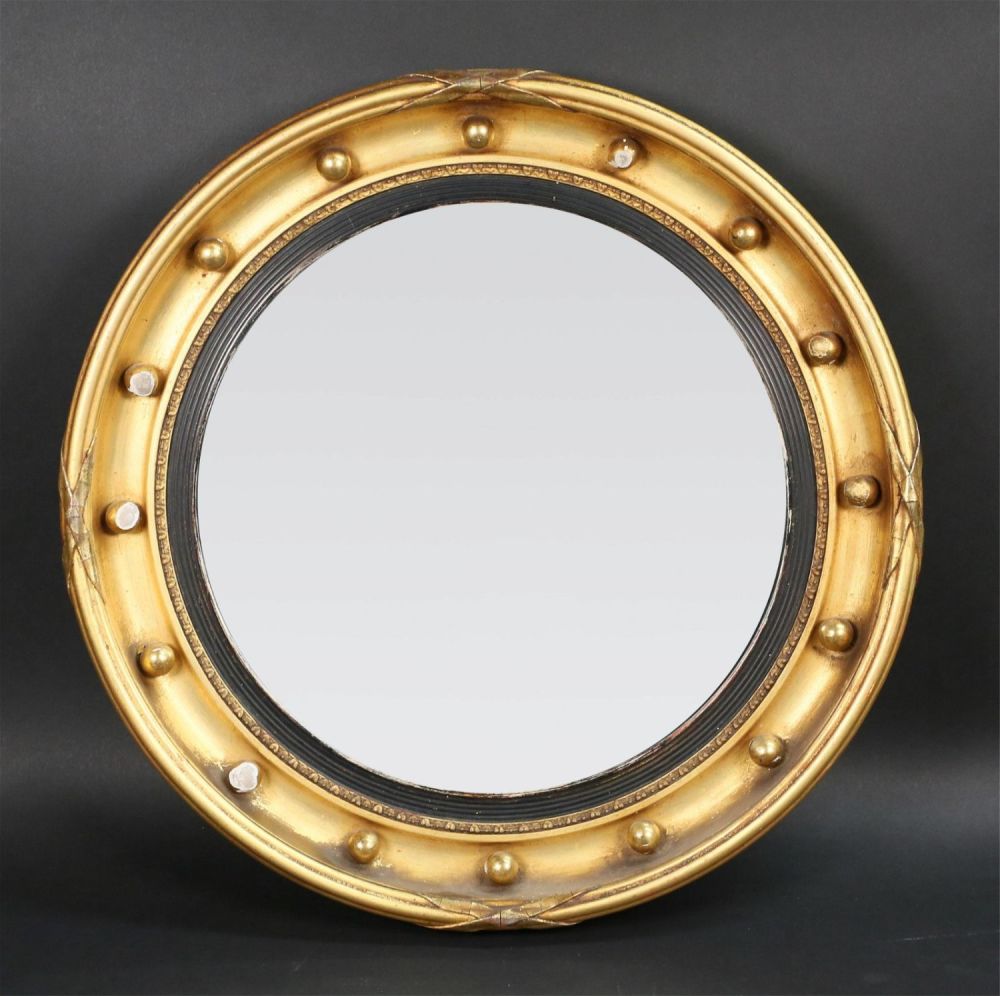 Lot 222: Federal Round Mirror
