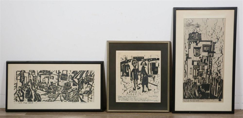 Lot 236: 3 Nancy Weisberg Woodblock Prints