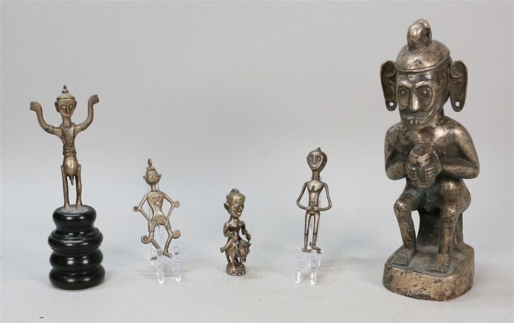 Lot 245: 5 Ethnographic Metal Sculptures
