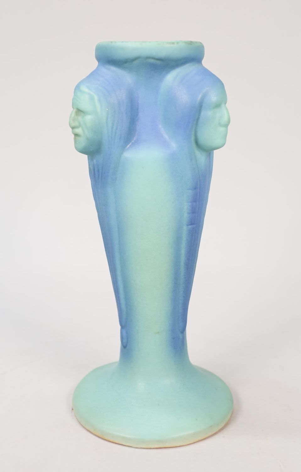 Lot 270: Van Briggle Indian Head Pottery Vase
