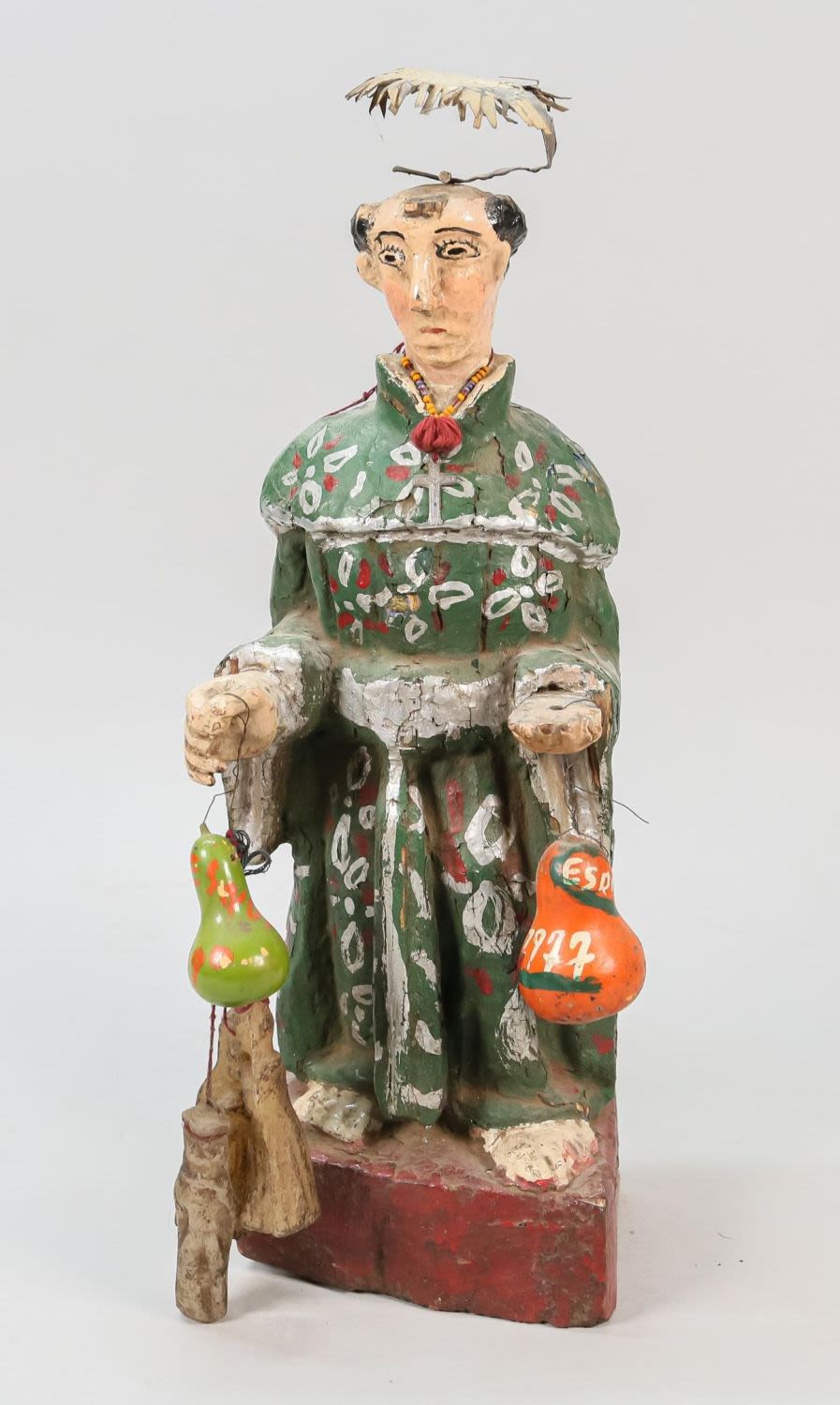 Lot 282: Spanish Painted Wood Santo