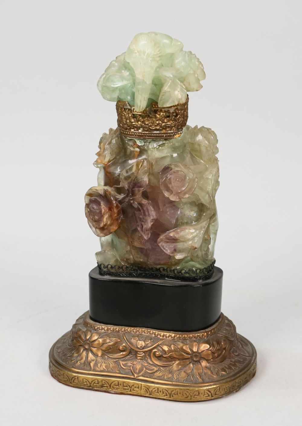 Lot 285: Chinese Carved Green Quartz Funerary Urn