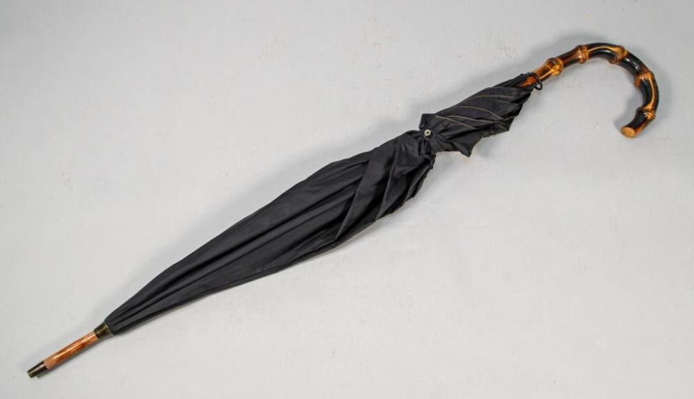 Lot 313: Brigg London Carved Bamboo Umbrella