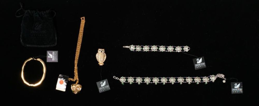 Lot 317: Swarovski Crystal Jewelry Grouping