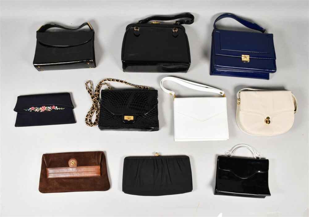 Lot 332: Ten Vintage Handbags