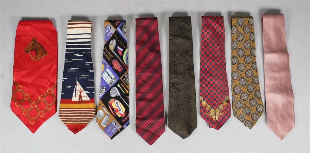 Lot 358: Grouping of Designer Silk Neckties Ties