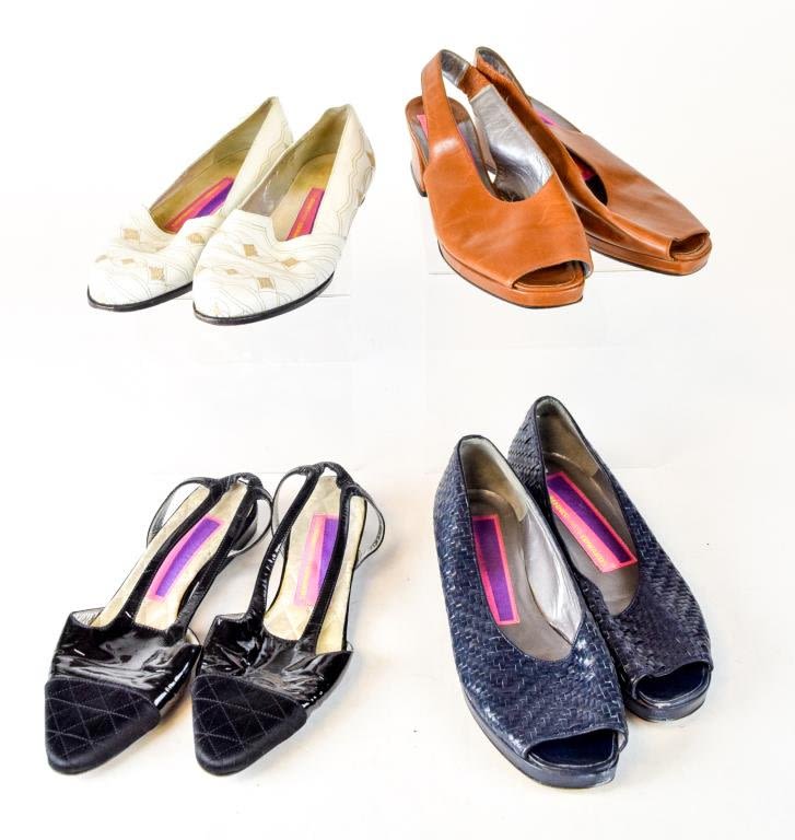 Lot 365: Susan Bennis Warren Edwards SBWE 4 pairs of shoes