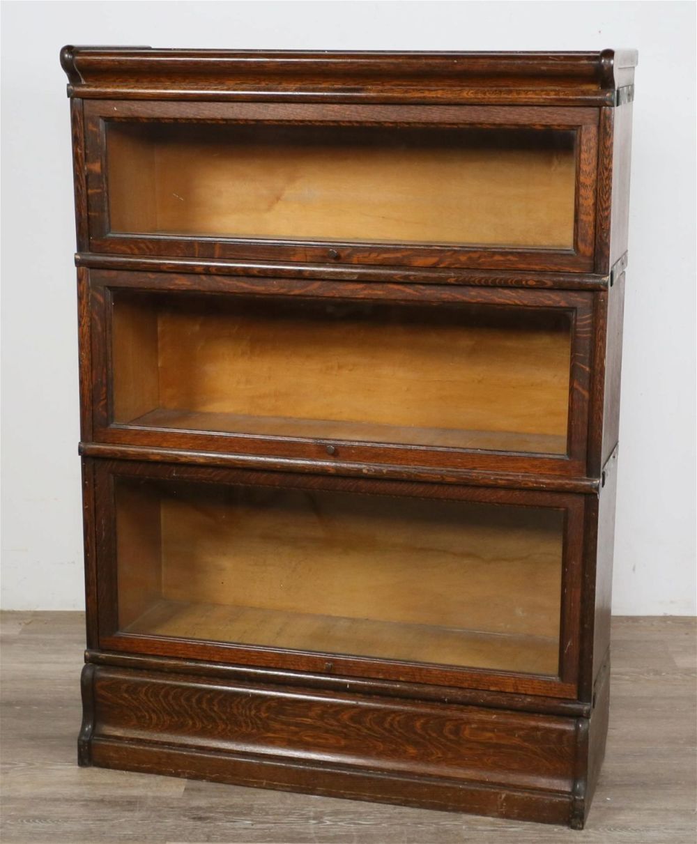 Lot 153: Macey Barrister Cabinet Style Stack Bookcase