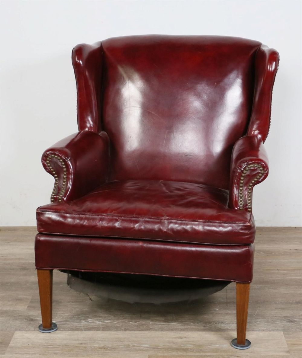 Lot 154: Chesterfield Style Leather Armchair