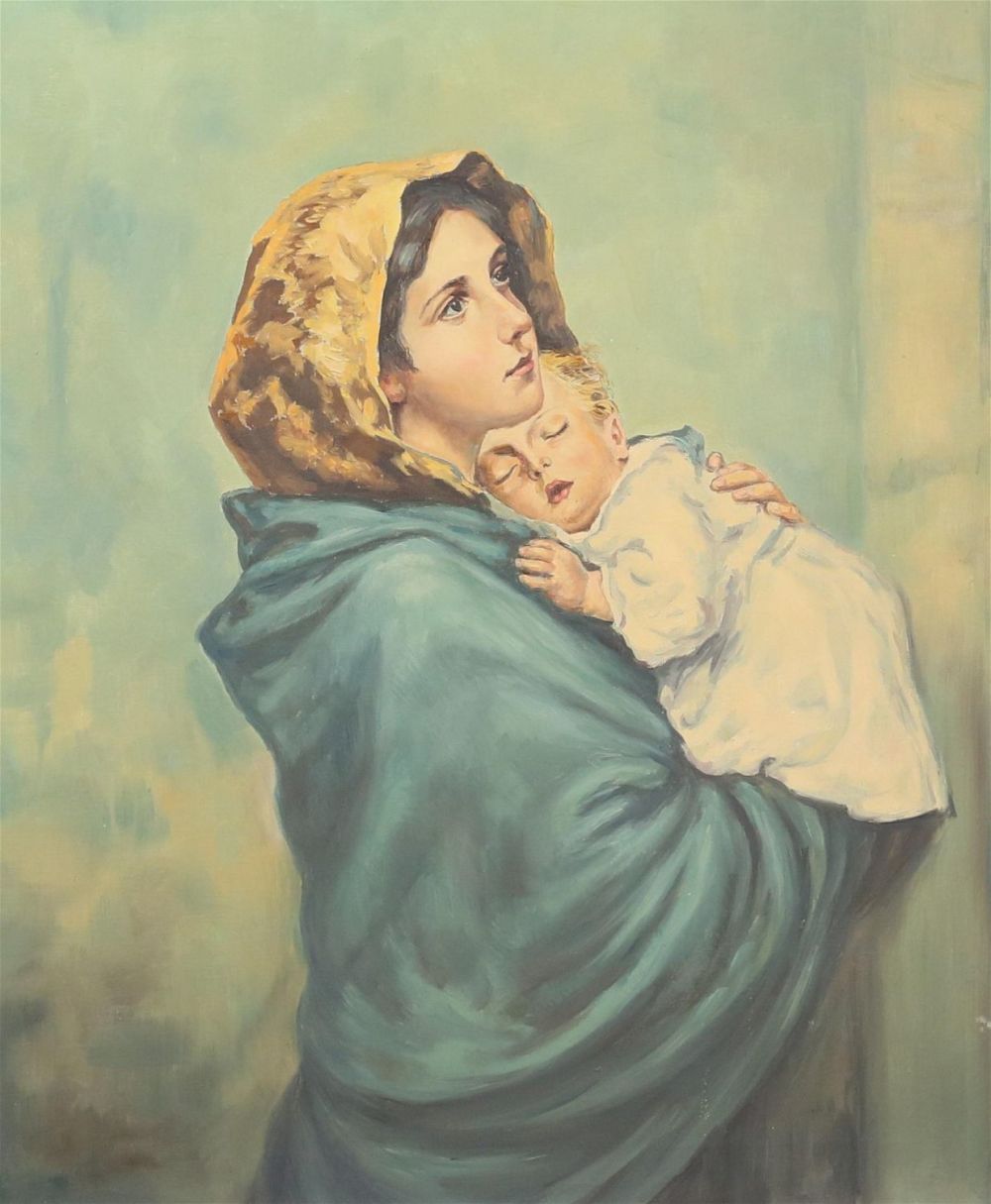 Lot 193: After Roberto Ferruzzi Madonnina Oil on Canvas