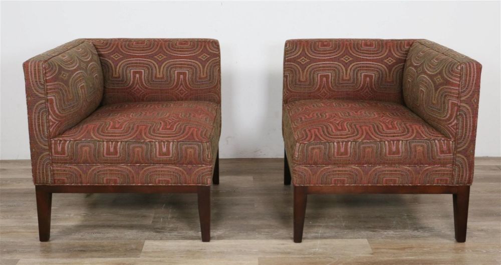 Lot 222: Pair Mitchell Gold and Bob Williams Corner Chairs