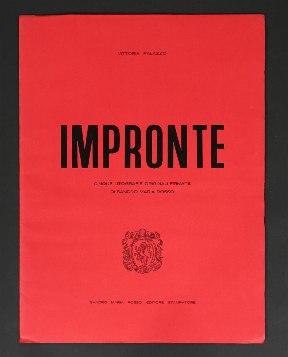 Lot 232: Sandro Maria Rosso Impronte 5 Lithographs
