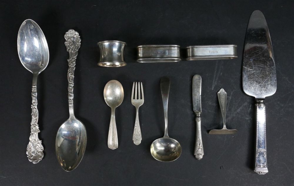 Lot 247: 11 Pieces Sterling Tableware