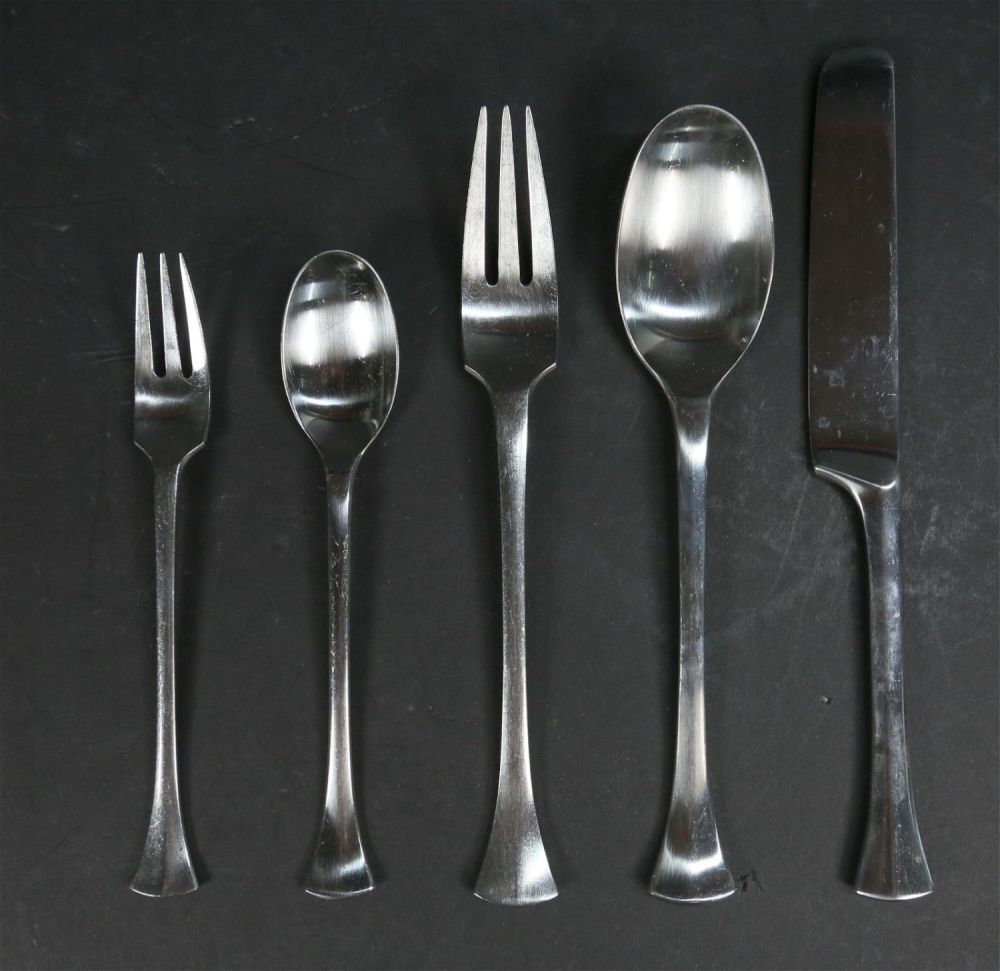 Lot 256: 64 Pieces Dansk Modern Flatware
