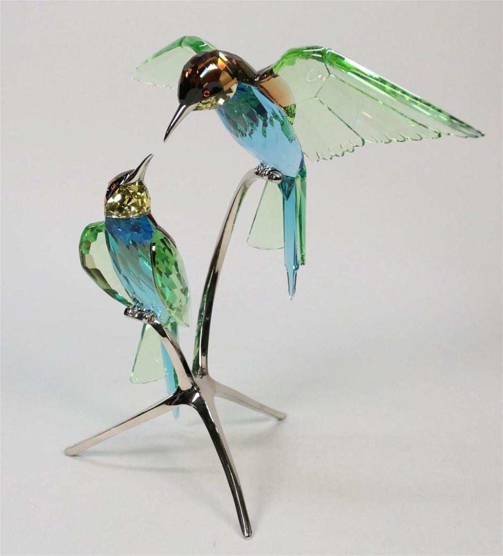 Lot 274: Swarovski Crystal Bee Eaters Bird Group