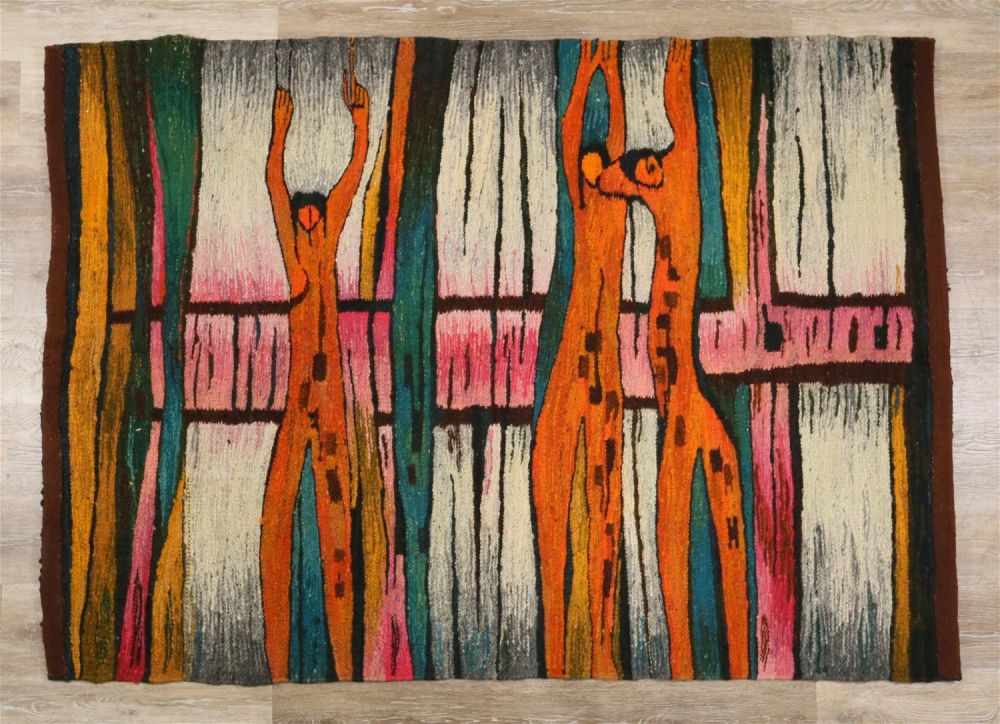 Lot 289: Modern Woven Rug / Tapestry
