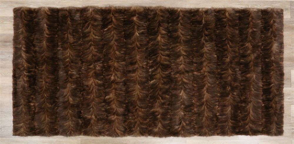 Lot 295: Mink Fur Blanket or Rug