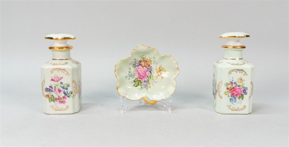 Lot 341: 3 Pieces Limoges Hand Painted Porcelain