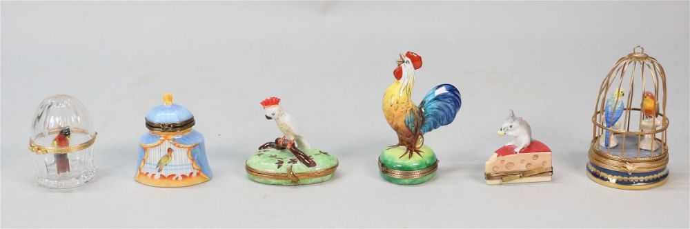 Lot 356: 5 Limoges Porcelain Animal Boxes