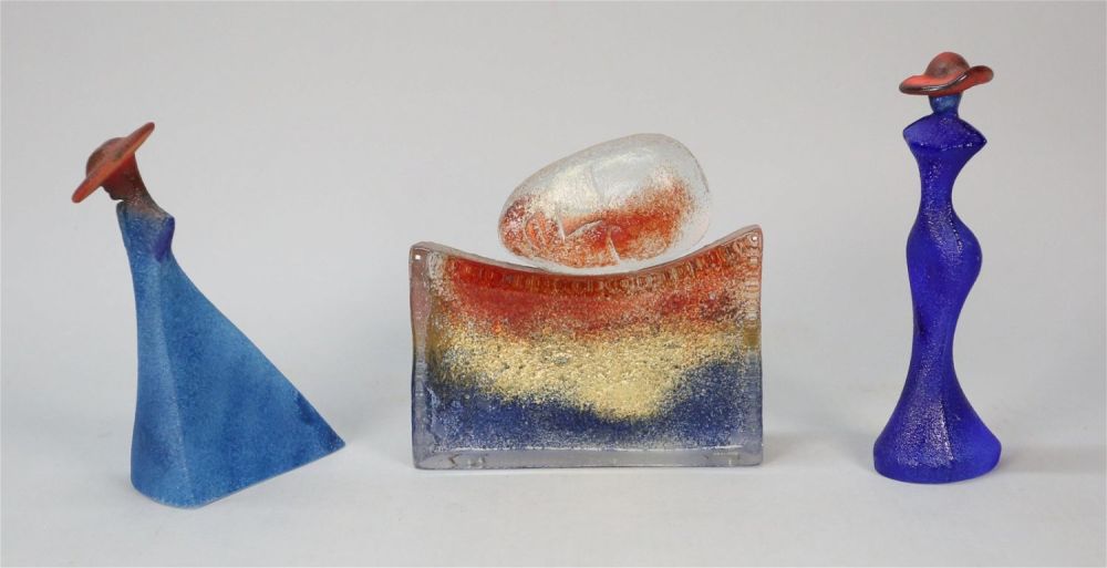 Lot 359: 3 Pieces Art Glass Kosta & Cassandre