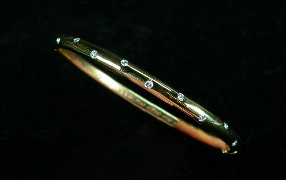 Lot 368: Tiffany Etoile Diamond, 18k & Platinum Bracelet