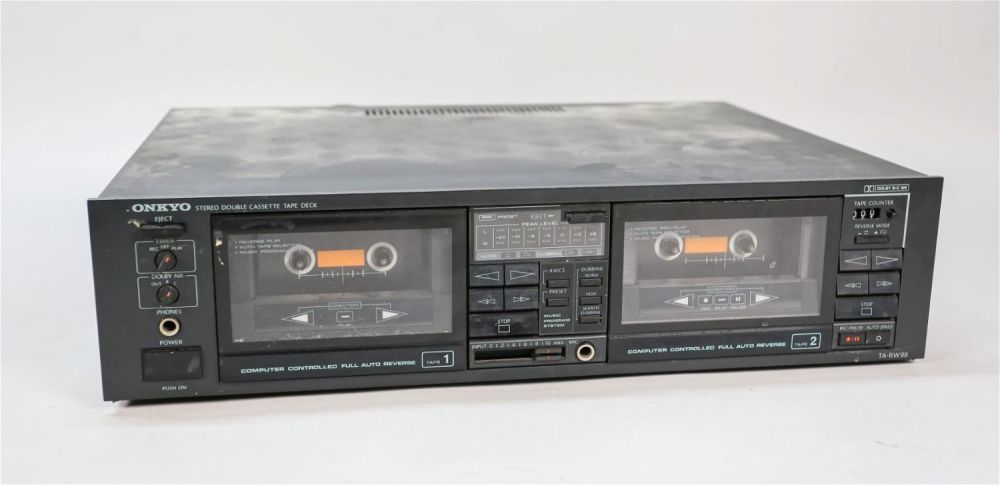 Lot 381: Onkyo Stereo Double Cassette Tape Deck