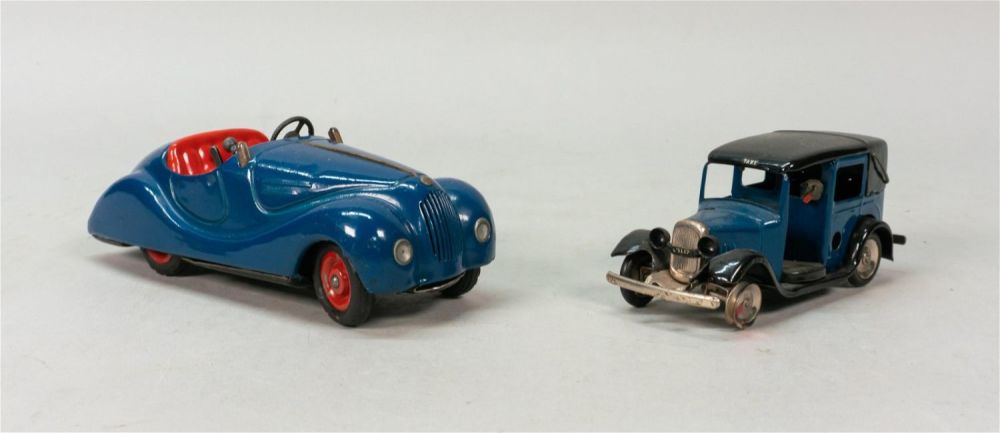 Lot 394: Tri-Ang Minic & Shuco Examico Wind-Up Toy Cars